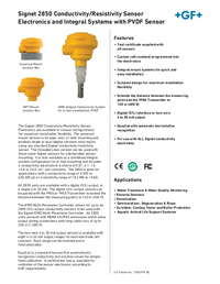 Thumbnail of document Data Sheet - 2850 Conductivity/Resistivity Sensor
